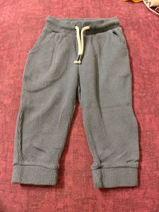 Gray Waffle Knit Pants