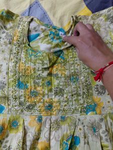 Floral Print Kurta