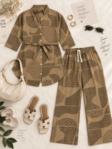 Boho Print Co-ord set 🥥🤎