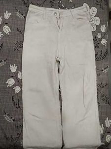 Cream Wide-Leg Trousers