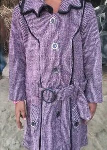 Stylish Purple Knit Cardigan