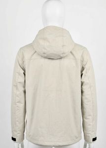 Men's Beige Hooded Jacket
