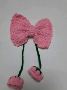 Handmade Crochet Bow Hair Clip