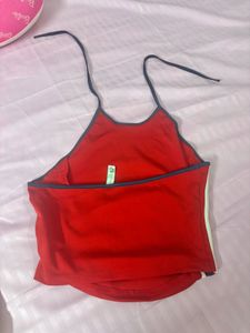 Red "Ready Set 88" Halter Top