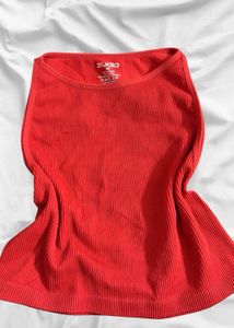 🚨sale🚨Red Ribbed Tank Top