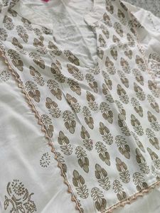 Elegant White Printed Kurta