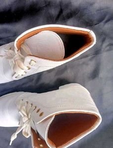 White Star Cutout Ankle Boots