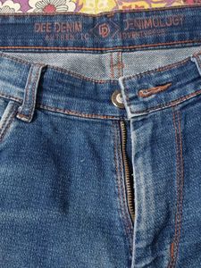 Distressed Blue Jeans