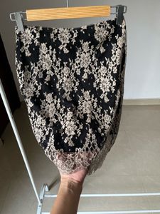 Black Lace Mini Skirt
