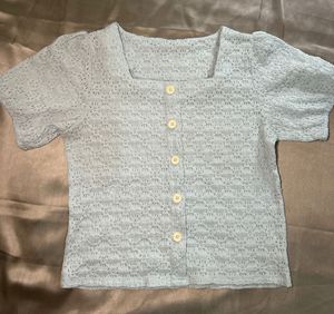 Light blue crop Top