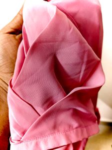 Chic Pink Midi Dress with Cutout Hem