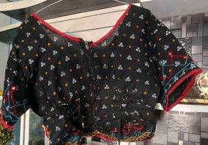 Black Bandhani Print Ethnic garwa dress