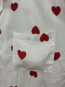 Red Heart Chic White Shirt