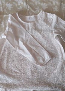 White top with chikankari  style