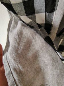 Black &amp; White Checkered Kurti