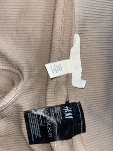 H&amp;M Beige Seamless Ribbed Leggings In XS