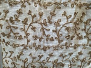 Party Wear Gown With Net Neck