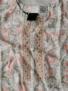 Floral Print Cotton Kurta