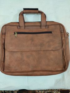 Office Genuine New Leather Bag With 2 Compartment