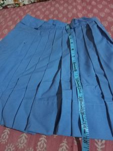 Light Blue Pleated Skirt School Uniform