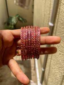 Sparkling Pink 8 Bangles Set