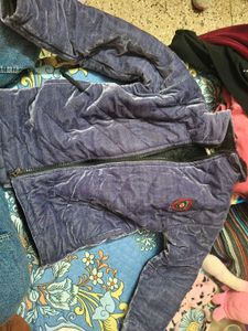 Vintage Style Blue  fleece Jacket for 6-8 years