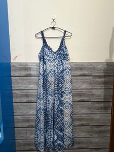 Blue Tie-Dye Wide Leg Jumpsuit