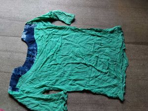 Green Graphic Print 2:T-Shirts