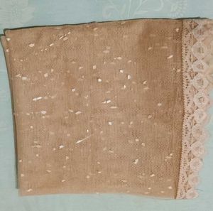 Elegant Net Dupatta with Lace Trim