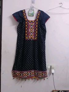 Embroidered Kurta with Tassels