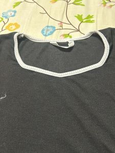 Classic Black Scoop Neck Top