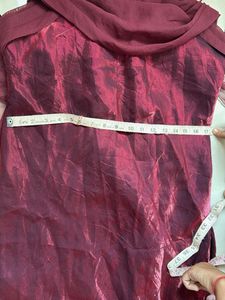 Elegant Burgundy Evening Gown