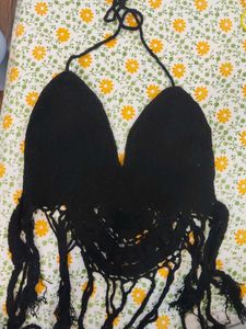Crochet Fringe Halter Top