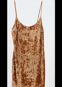 Forever 21 Women's Yellow and Gold Dress