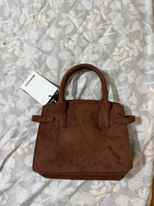 Chic Brown Suede Handbag