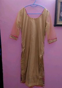 golden festive kurti