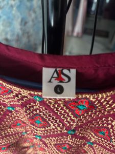 maroon ethnic gown