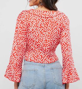 🌺Floral Print Wrap Crop top
