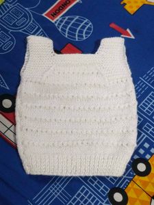 White Knitted Baby Dress