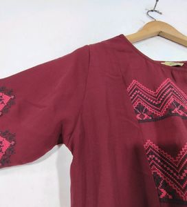 Vismay Maroon Kurti ( Women)