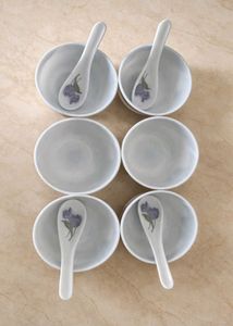 La Opal Soup Bowl (6) and Spoon Set (4)