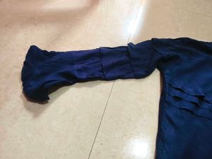 Elegant Blue Linen top