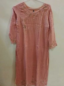 Embellished Pink Kurta