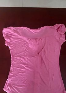 Pink Button-Up Top