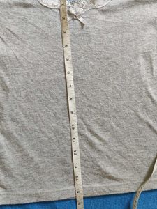 Grey Camisole with Lace Trim