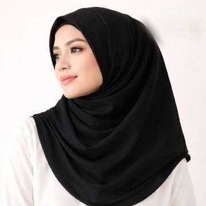 Premium Georgette 2 Piece Hijab Combo - 🖤 🩷
