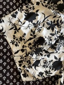Black and White Printed Crop Top