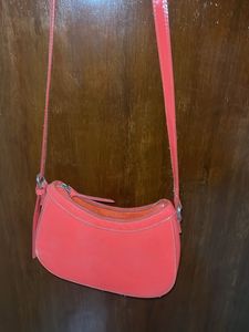 H&M Coral Patent Leather Shoulder Bag