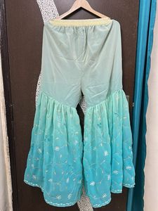 Sky Blue Embroidered Sharara Set