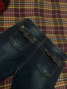 Stylish Dark Wash Denim Jeans